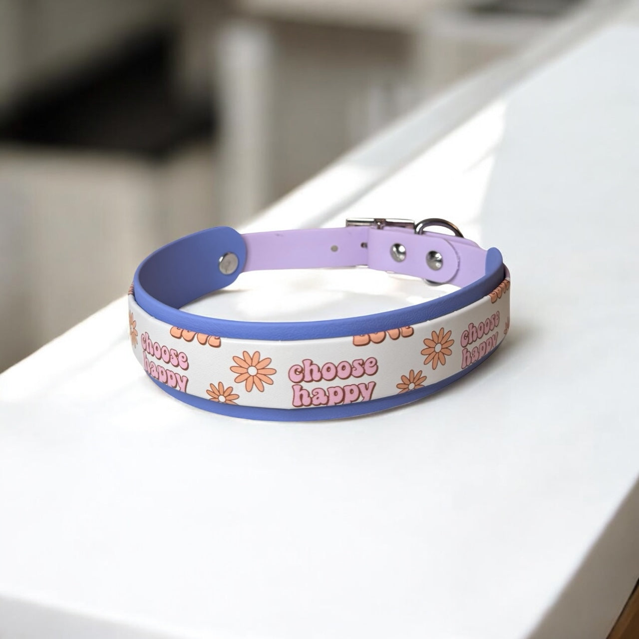 Choose Happy Biothane Collar