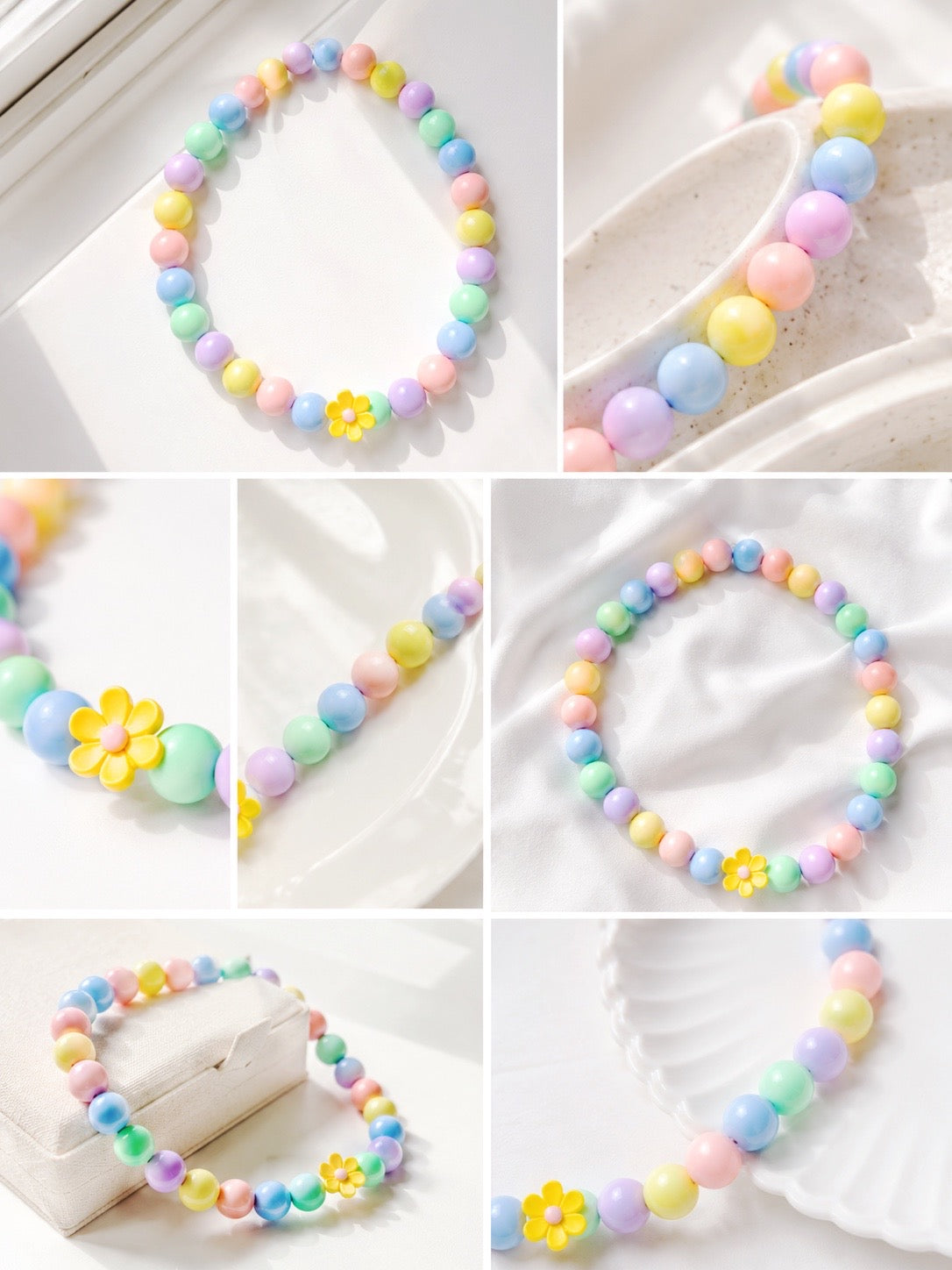 pastel rainbow necklace