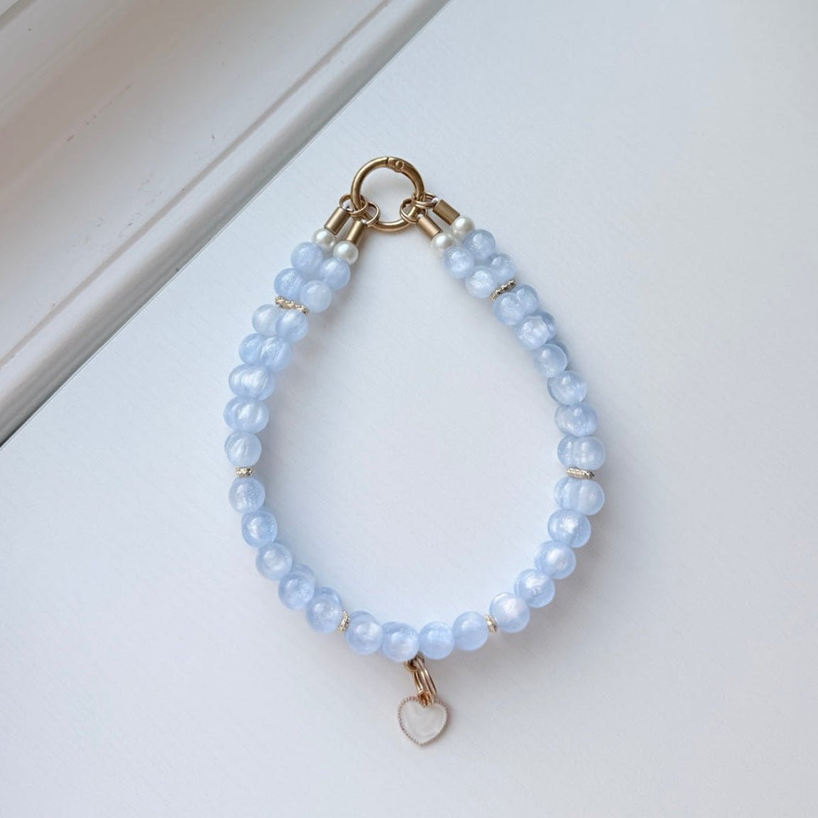 blue + sparkle double layer necklace - The Collar Loft