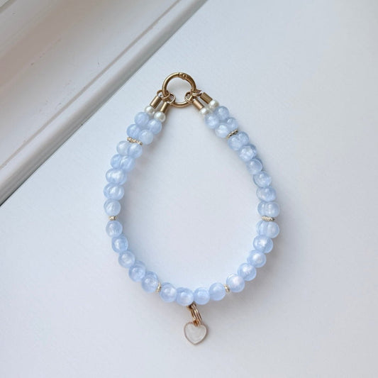 blue + sparkle double layer necklace - The Collar Loft