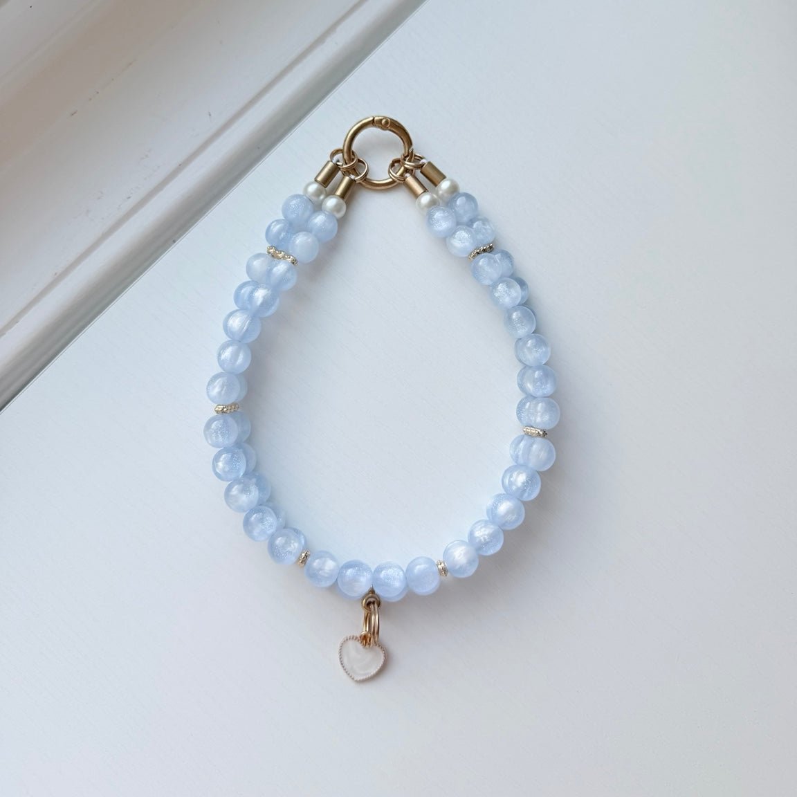 blue + sparkle double layer necklace - The Collar Loft