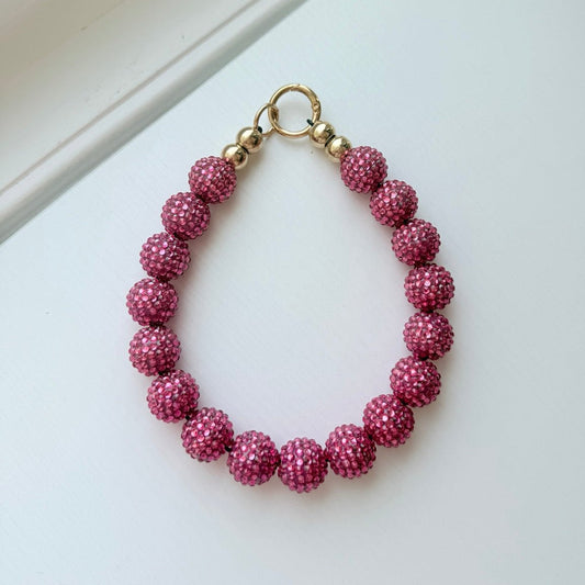 dark pink sparkle necklace - The Collar Loft