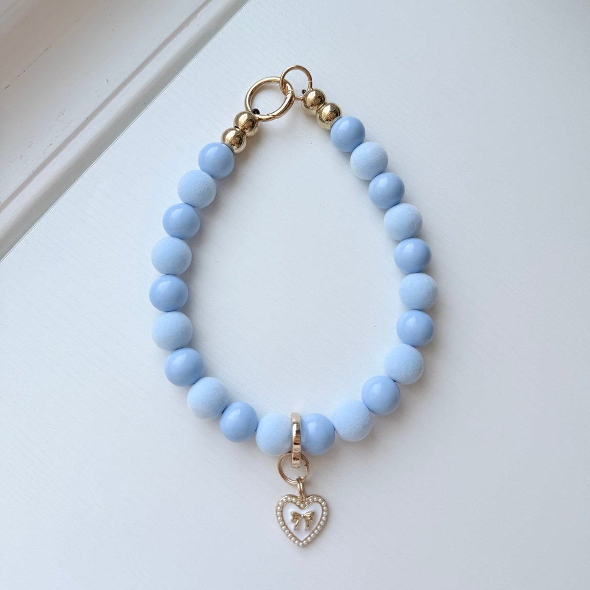 pastel blue necklace - The Collar Loft