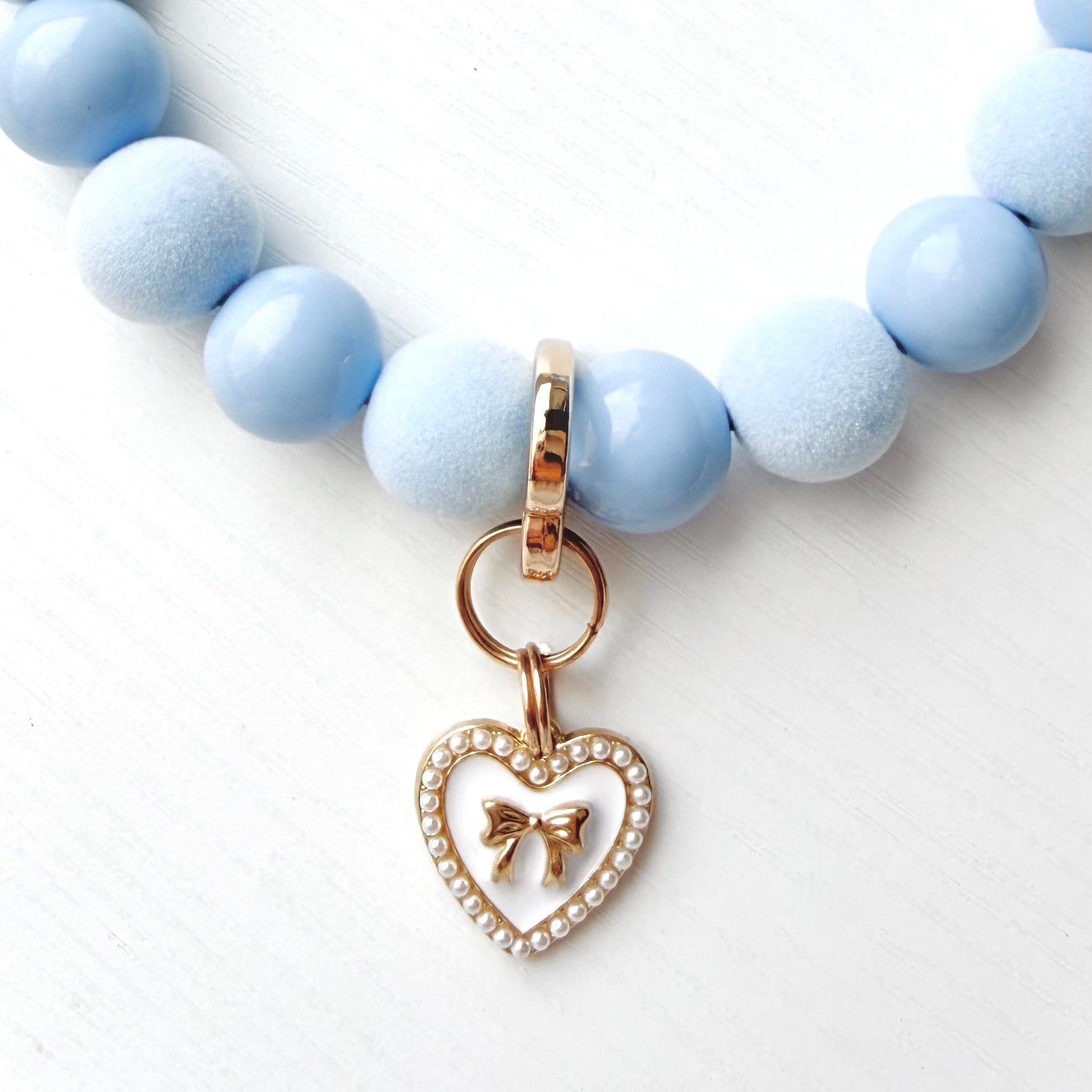 pastel blue necklace - The Collar Loft