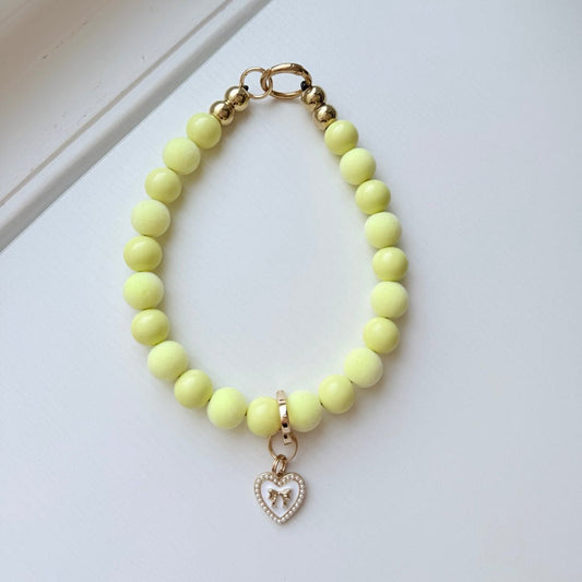 pastel yellow necklace - The Collar Loft