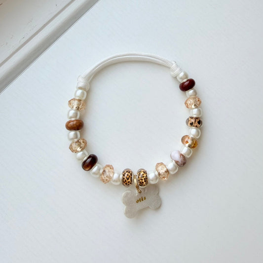 pearled brown necklace - The Collar Loft