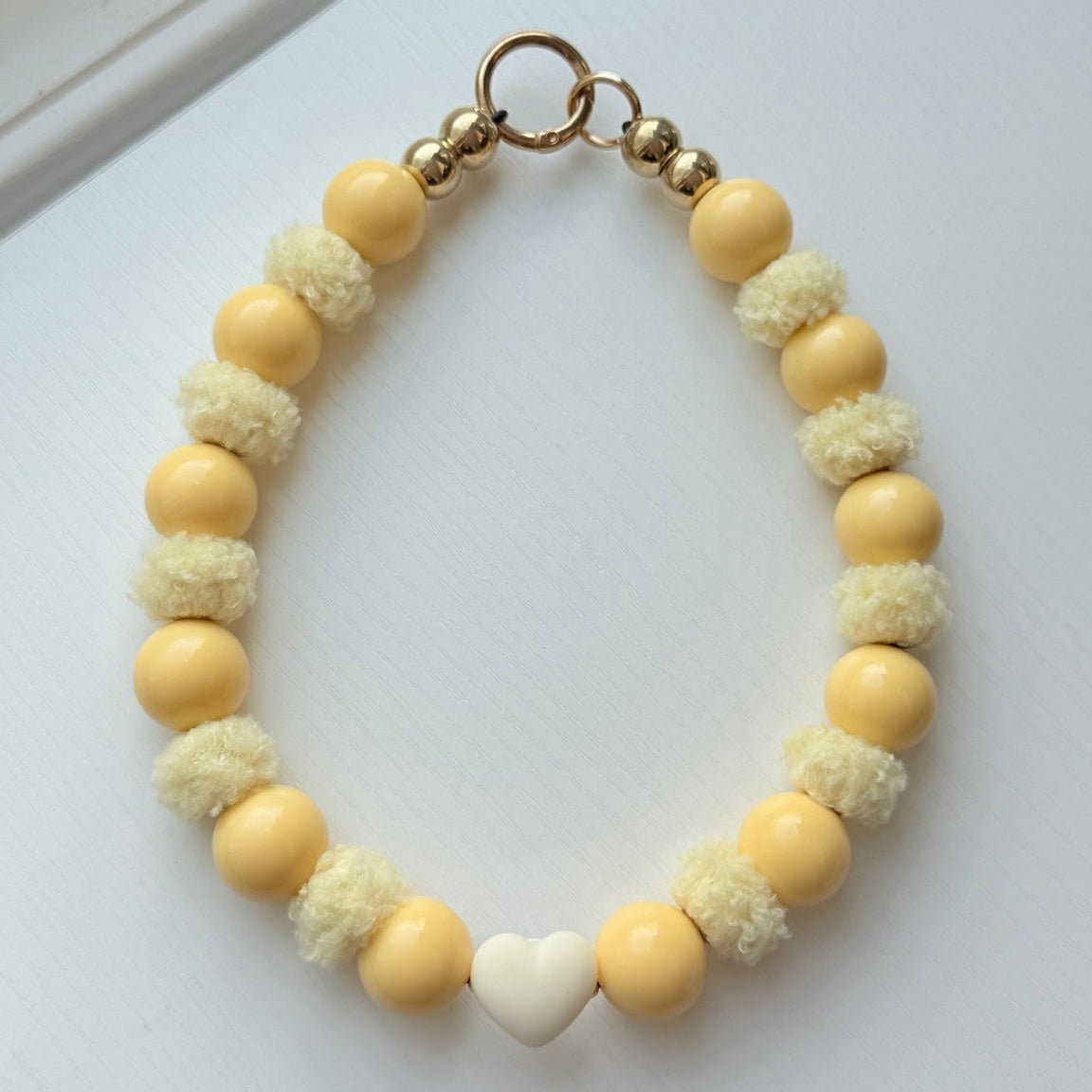 yellow heart necklace - The Collar Loft